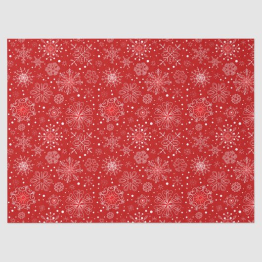 Papier Mousseline Papier Tissu Red Snowflop (Recto)
