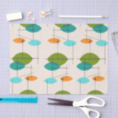 Papier Mousseline Papier Tissu Retro Atomic Mobile Motif (Artisanat)