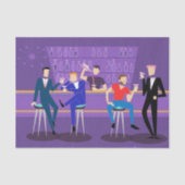 Papier Mousseline Papier Tissu Retro Gay Bar (Recto)