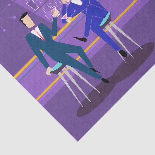 Papier Mousseline Papier Tissu Retro Gay Bar (Détail)