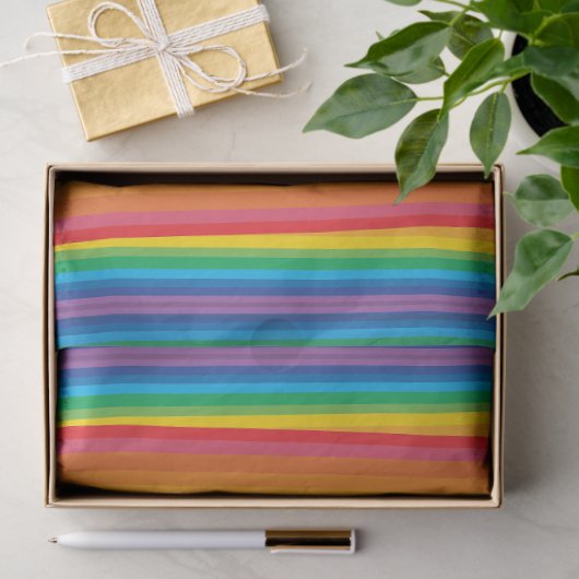 Papier Mousseline Papier Tissu Retro Rainbows (Cadeau)