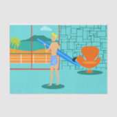 Papier Mousseline Papier Tissu Retro Surfer Dud (Recto)