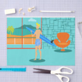 Papier Mousseline Papier Tissu Retro Surfer Dud (Artisanat)