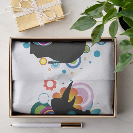 Papier Mousseline Papier Tissu Rhino Abstrait (Cadeau)