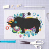 Papier Mousseline Papier Tissu Rhino Abstrait (Artisanat)