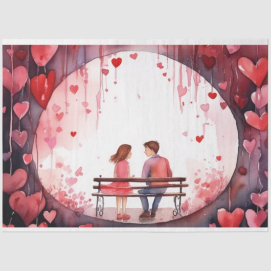 Papier Mousseline Papier Tissu Romantique (Recto)