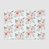 Papier Mousseline Papier Tissu Rose Aquarelle (Recto)