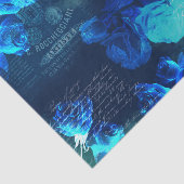 Papier Mousseline Papier Tissu Rose bleu vintage (Détail)