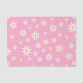 Papier Mousseline Papier Tissu Rose Daisy (Recto)