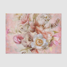 Papier Tissu rose Garden Party