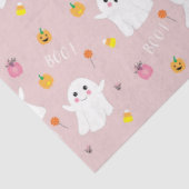 Papier Mousseline Papier Tissu rose Motif Fantômes (Détail)