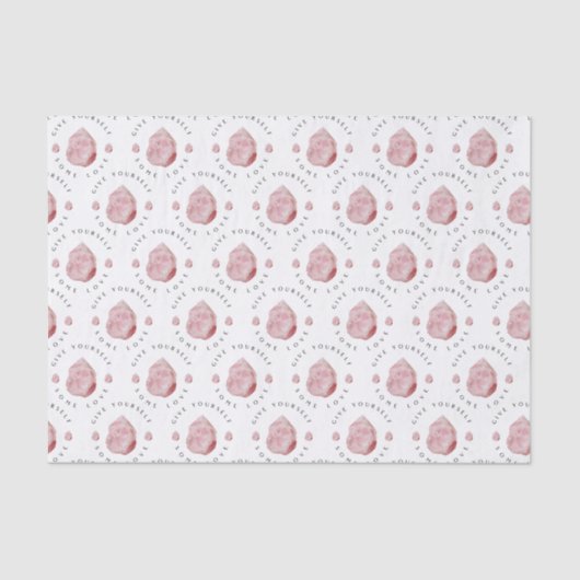 Papier Mousseline Papier Tissu rose Quartz Crystal (Recto)