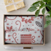 Papier Mousseline Papier Tissu Rouge Blanc Décor (Cadeau)