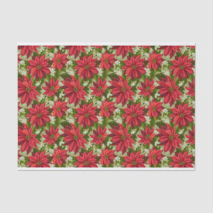 Papier Mousseline Papier Tissu Rouge Poinsettia