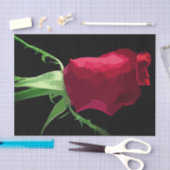 Papier Mousseline Papier Tissu Rouge Rose Bud (Artisanat)