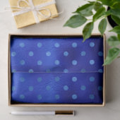 Papier Mousseline Papier Tissu Royal Blue Foil Polka Dot Hanoukka (Cadeau)