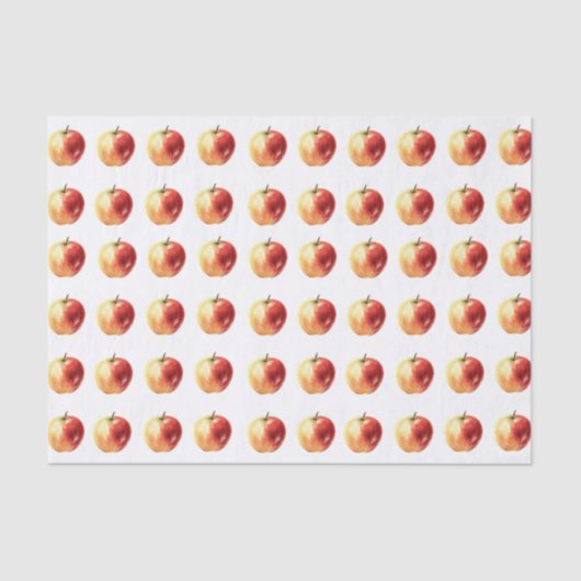Papier Mousseline Papier Tissu Russe Motif Apple Watercolor (Recto)