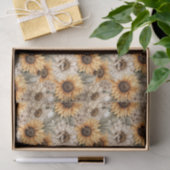 Papier Mousseline Papier Tissu Rustique de découpage de tournesol (Cadeau)