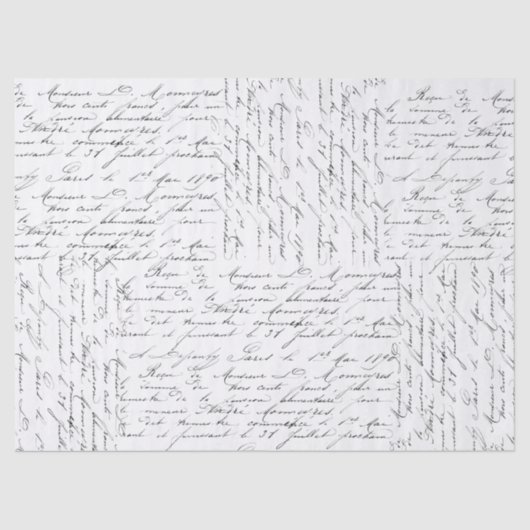 Papier Mousseline Papier Tissu Script Love (Recto)