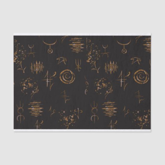 Papier Mousseline Papier Tissu Sigils Sorcière (Recto)