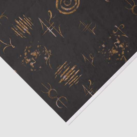 Papier Mousseline Papier Tissu Sigils Sorcière (Détail)