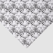 Papier Mousseline Papier Tissu Silhouette Tiger noir et blanc (Détail)