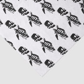 Papier Mousseline Papier Tissu SKELETON NOIR (Détail)