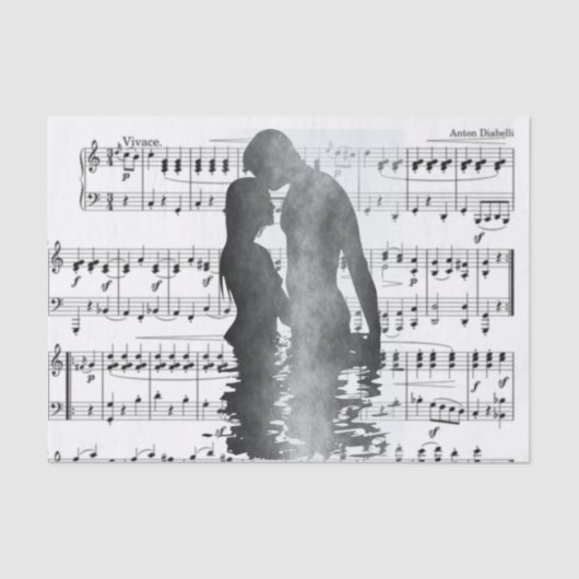 Papier Mousseline Papier Tissu Sound of Love (Recto)