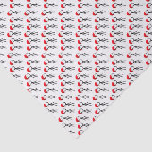 Papier Mousseline Papier Tissu Stickman Père Noël (Détail)