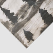 Papier Mousseline Papier Tissu Sumi Ink Woods (Détail)