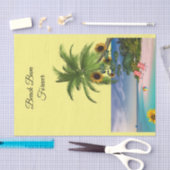 Papier Mousseline Papier Tissu Sunflower Beach (Artisanat)