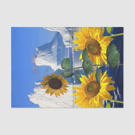 Papier Mousseline Papier Tissu Sunflower Iceburg (Recto)