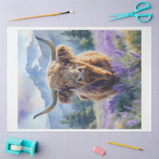 Papier Mousseline Papier Tissu Superbe Vache Highland (Artisanat)