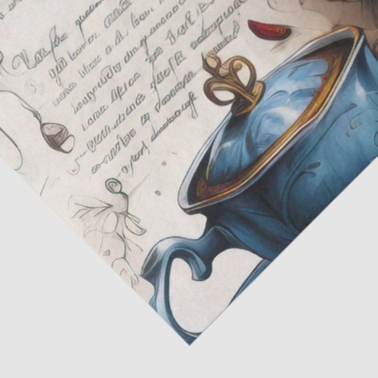 Papier Mousseline Papier Tissu Tea Time (Détail)