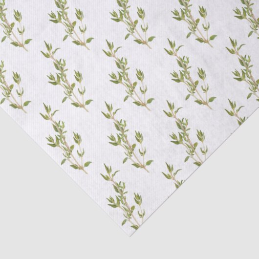 Papier Mousseline Papier Tissu THYME FRAIS (Détail)