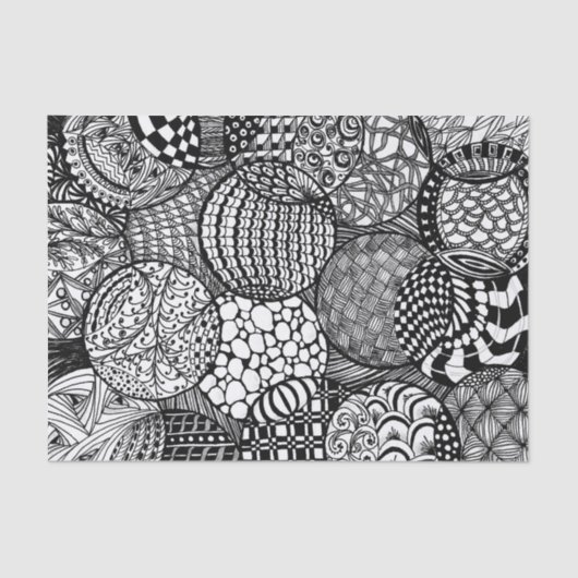 Papier Mousseline Papier Tissu Tissus Tangled Designs (Recto)