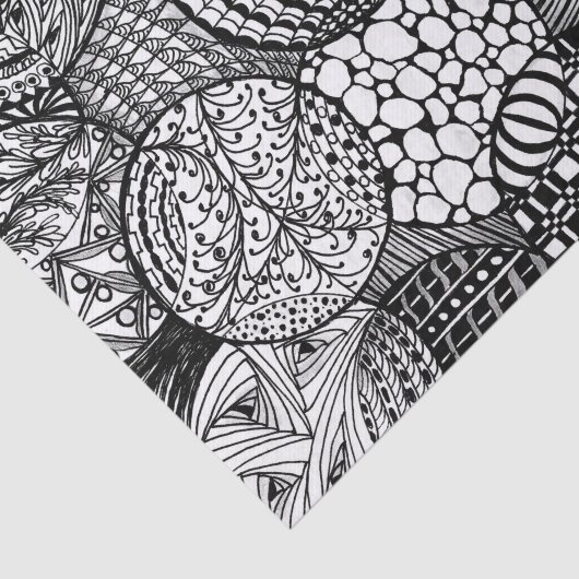 Papier Mousseline Papier Tissu Tissus Tangled Designs (Détail)