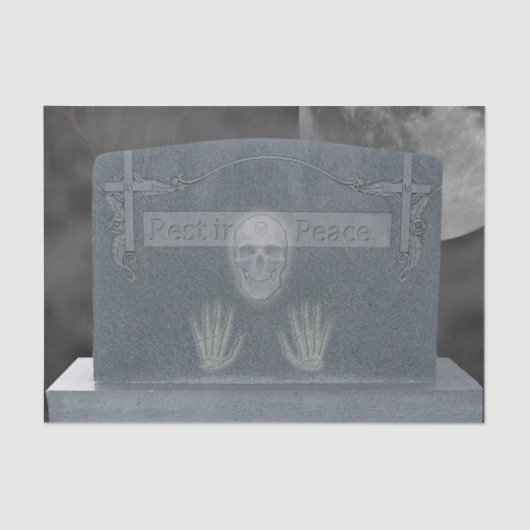 Papier Mousseline Papier Tissu Tombe Pierre (Recto)