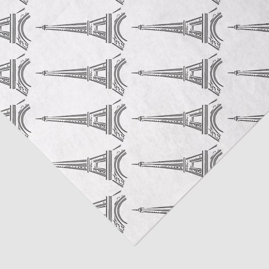 Papier Mousseline Papier Tissu Tour Eiffel (Détail)