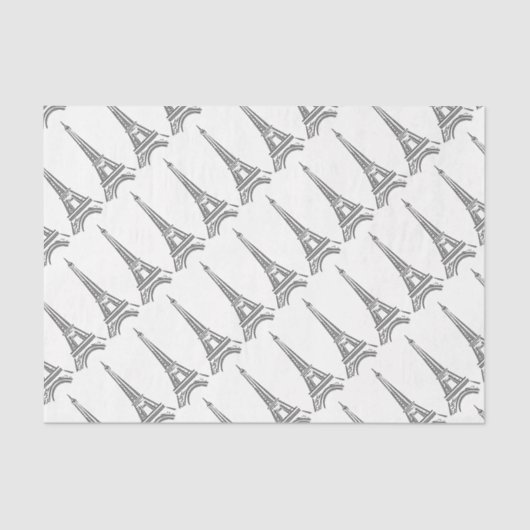 Papier Mousseline Papier Tissu Tour Eiffel (Recto)