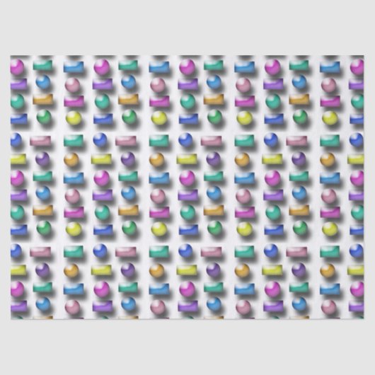 Papier Mousseline Papier Tissu - Trois Formes Dimensionnelles (Recto)