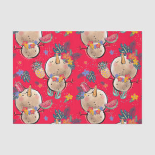 Papier Mousseline Papier Tissu Tropical Holiday Christmas
