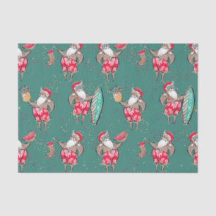 Papier Mousseline Papier Tissu Tropical Holiday Christmas
