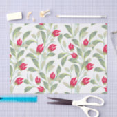 Papier Mousseline Papier Tissu Tulipe Rouge (Artisanat)