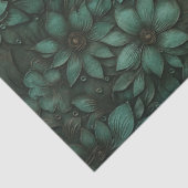 Papier Mousseline Papier Tissu Turquoise à sept pétales (Détail)