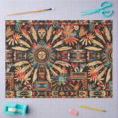 Papier Mousseline Papier Tissu Turquoise "Aztec Dream" (Artisanat)