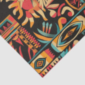 Papier Mousseline Papier Tissu Turquoise "Aztec Dream" (Détail)