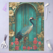 Papier Mousseline Papier Tissu Turquoise Grande Chaîne Shabby (Artisanat)