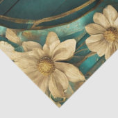 Papier Mousseline Papier Tissu Turquoise Grande Chaîne Shabby (Détail)