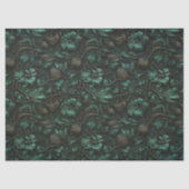 Papier Mousseline Papier Tissu Turquoise Tourbillon (Recto)